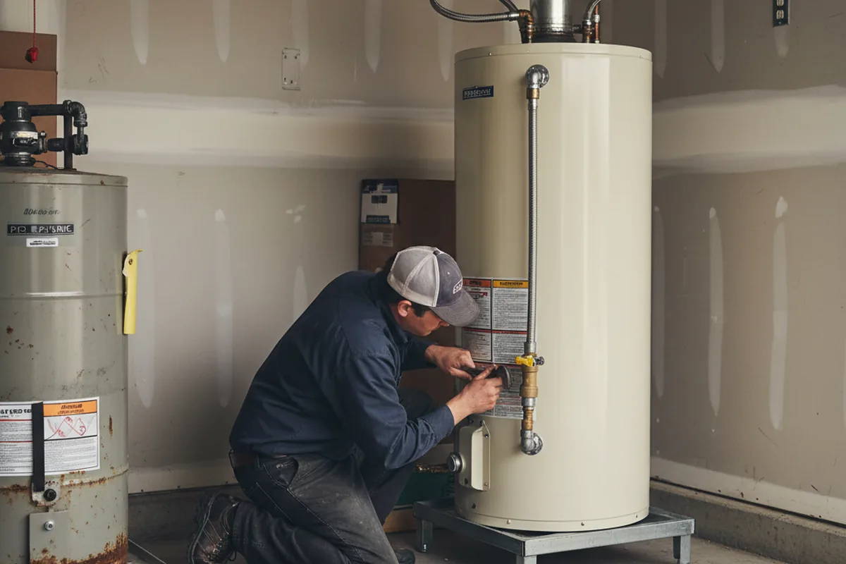 Water heater and shutoff valve replacement in Richland